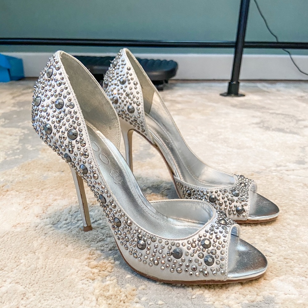 Aldo Bergold Silver Rhinestone Heel